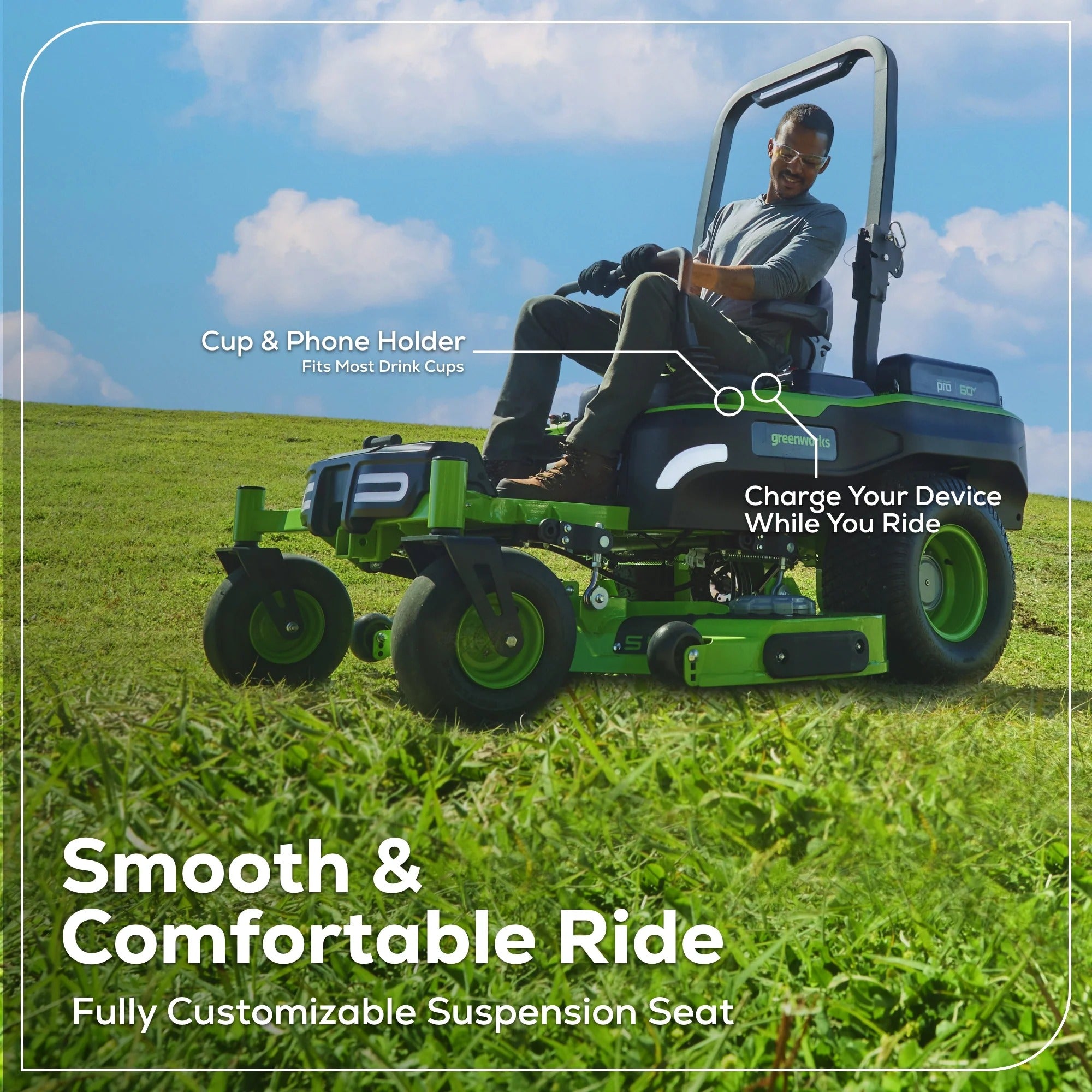 Greenworks 60V MaximusZ 54” Zero Turn Mower Kit