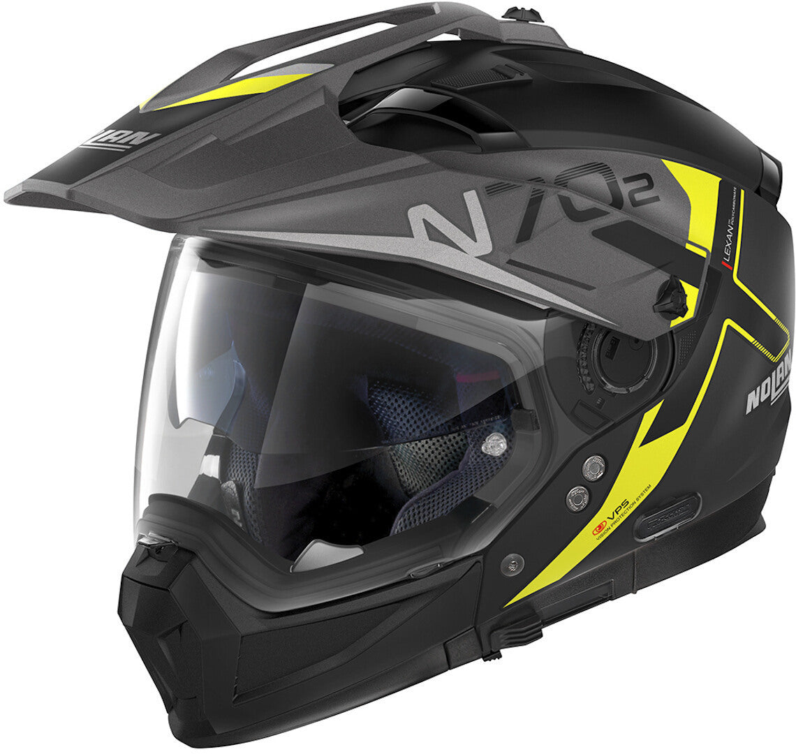 Nolan N-702X Bungee Flat Black/Yellow/Grey Small