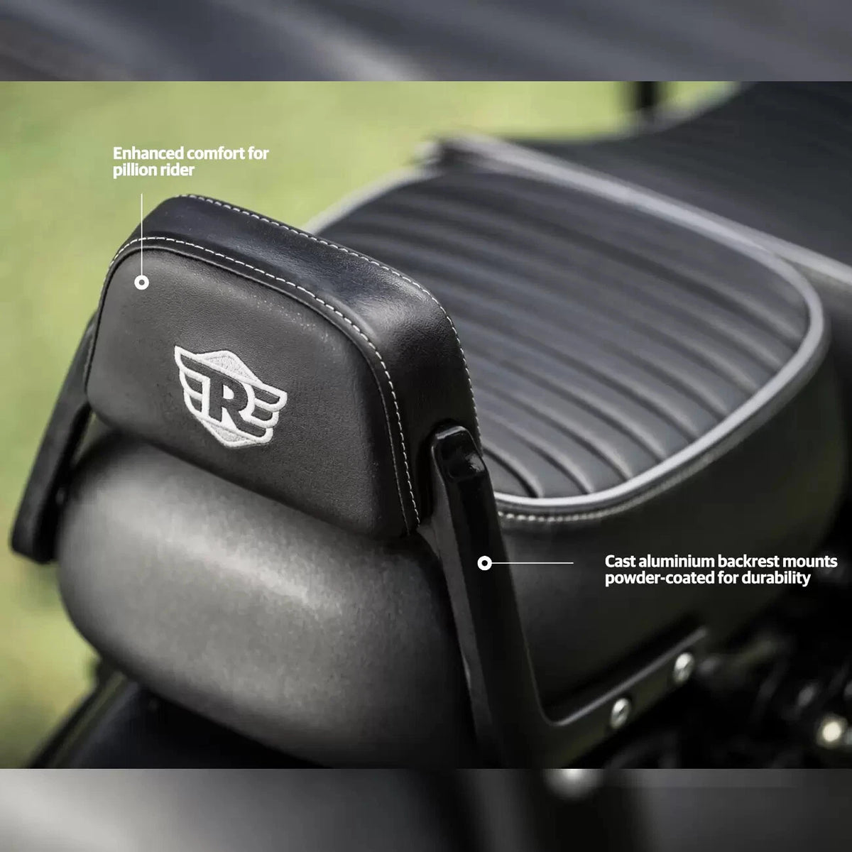 Royal Enfield Passenger Backrest Sissy Bar Black Classic 350
